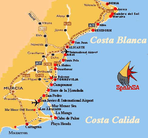 To view more information on Costa Calida and Costa Blanca , please ...